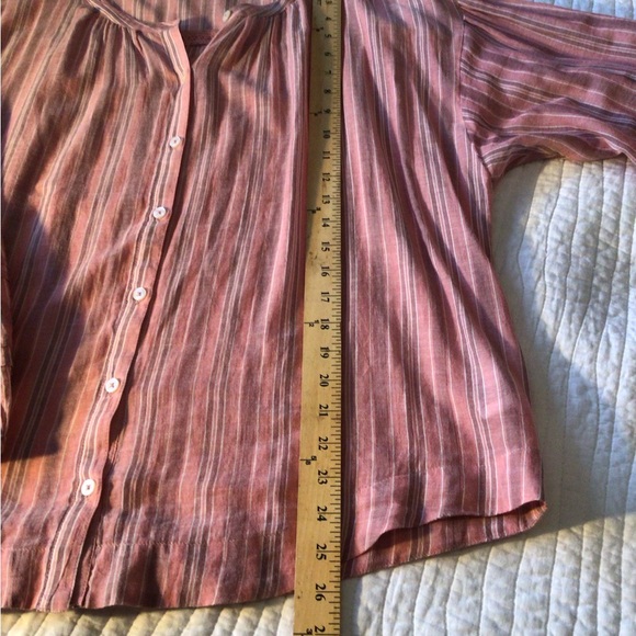 Lucky Brand Pink Striped Blouse - Picture 5 of 8